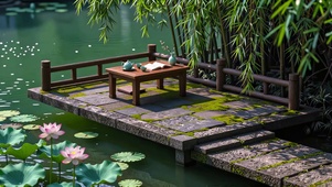 荷岸竹榭