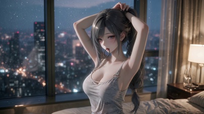 扎头发的女孩