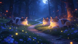 夜景猫咪