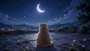 月下橘猫