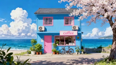 海边蓝色海景房