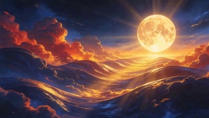夕阳大海