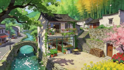 唯美春天的乡村