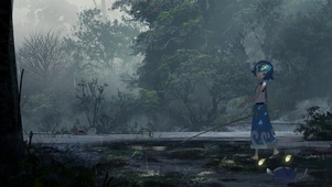 雨中小女孩