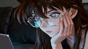 眼镜美女高清4k