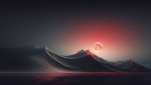 大漠月圆