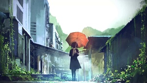 雨中街道