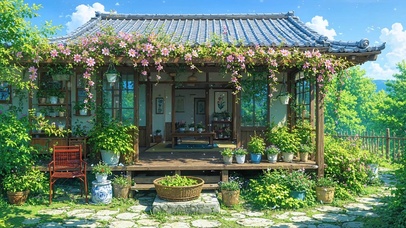 夏天治愈木屋