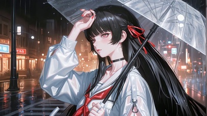 雨夜・霓虹街千咲