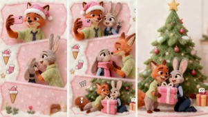 圣诞节朱迪和尼克