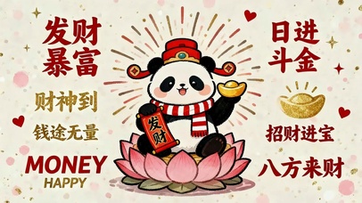 发财暴富 日进斗金