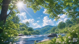 小溪流水