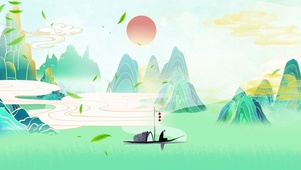 山水小船