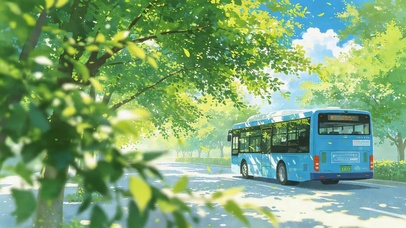 夏日公交车