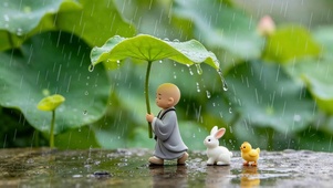 雨天一禅小和尚