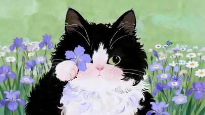 花间奶牛猫