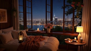 卧室蝴蝶星空夜