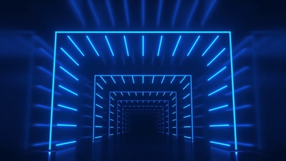 科技空间隧道灯光穿梭