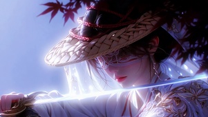 唯美古风蒙面女剑客