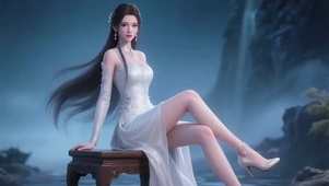 幽静山谷3D动漫长发美女4
