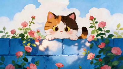 墙头三花喵