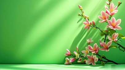 绿色护眼玉兰花