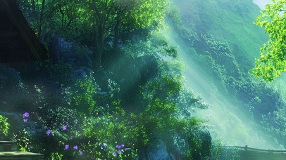 护眼森林绿景树木河流双屏