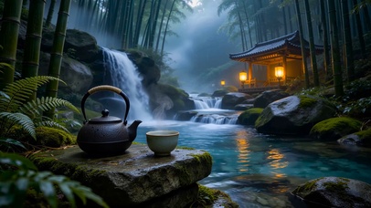 溪谷竹林