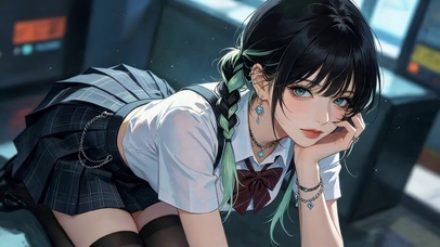 可爱短裙女孩