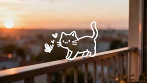 夕阳下的猫咪