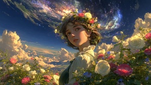 梦中少女治愈系风景