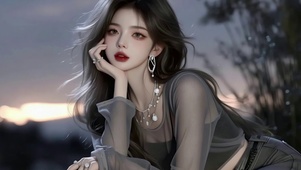 灰调暮色美人