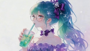 治愈梦幻奶茶女孩