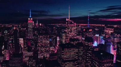 赛博朋克城市夜景