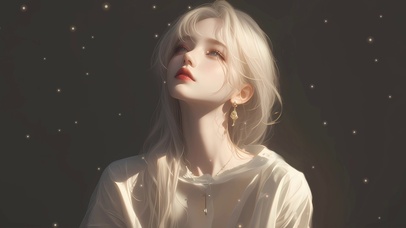 仰望星空的女孩