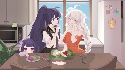 琪亚娜&芽衣 吃早餐