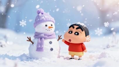 雪地里的蜡笔小新