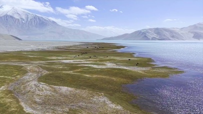 高清西域头沌河自然风光