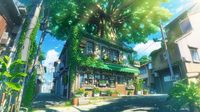 夏日周末街景