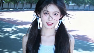 可爱马尾辫女孩