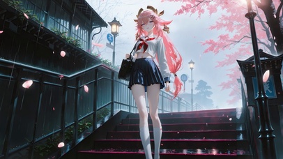 雨天JK少女神子