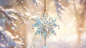 雪中冰雪风铃