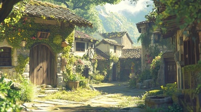 绿色生态古城村庄建筑