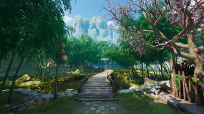 古风竹林小路
