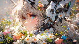 4K 花卉护眼机甲少女