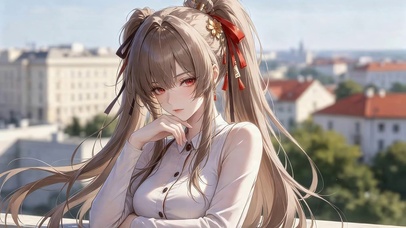 可爱长发少女