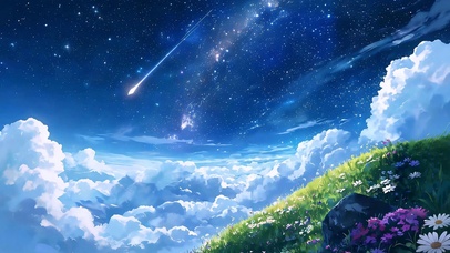 星空与花海