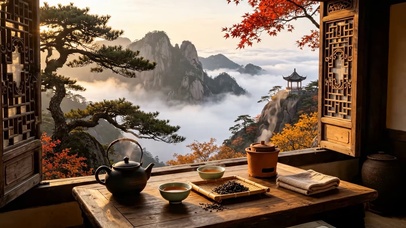 窗外古韵山水