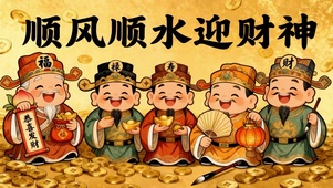 顺风顺水迎财神