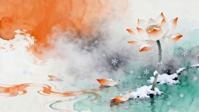 唯美的荷花